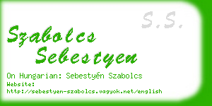 szabolcs sebestyen business card